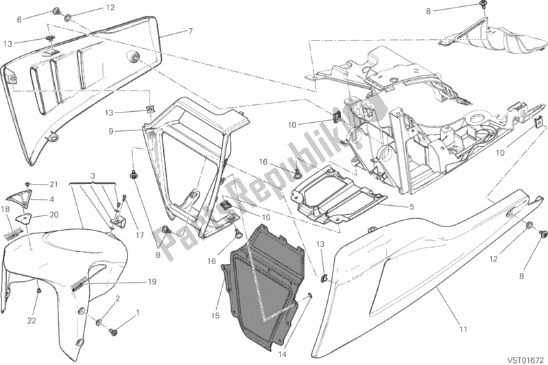 Toutes les pièces pour le Garde-boue Avant du Ducati Diavel Diesel USA 1200 2017